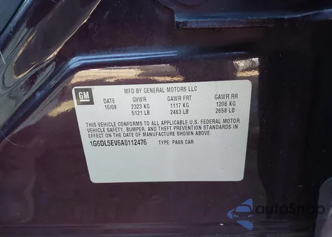 2010 Cadillac Cts Standard from USA, damaged, VIN 1G6DL5EV6A0112476